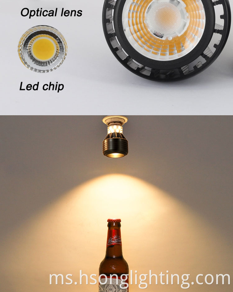 Die Cast Aluminium Memfokuskan Perlindungan Mata LED Spot GU10 LED mentol MR16 Lampu tempat LED